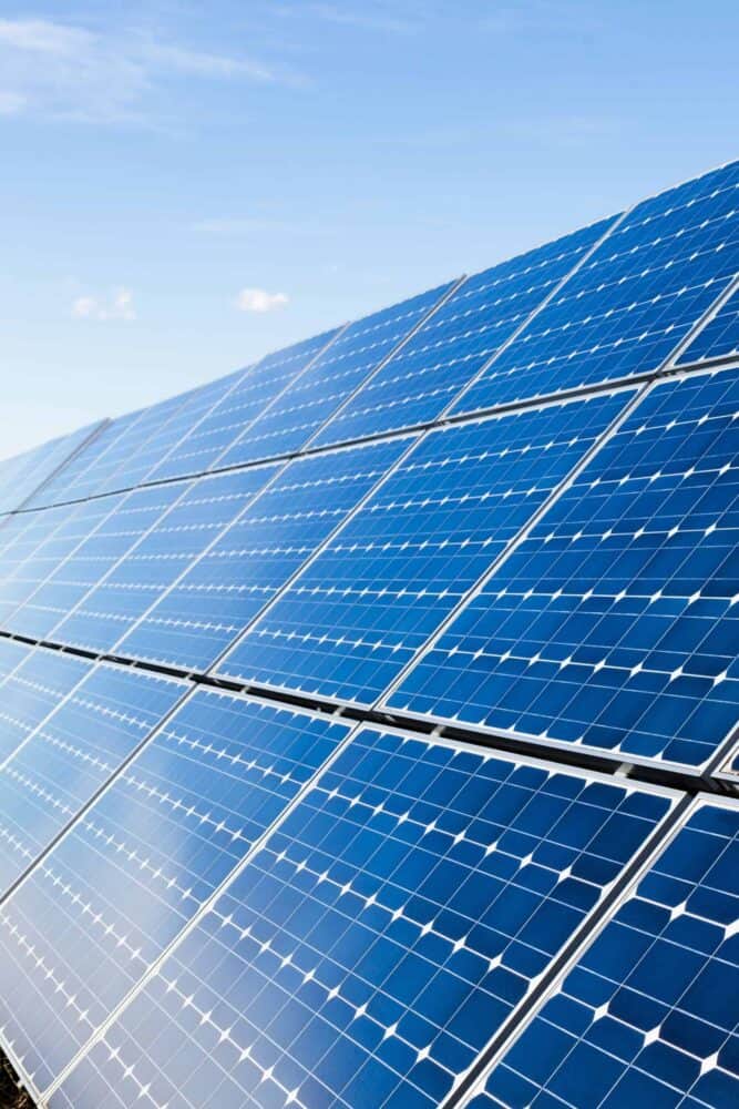 Solar panels on Duo Packaging’s manufacturing site providing renewable energy for sustainable packaging production.
